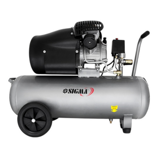 Компресор двоциліндровий 2.5кВт 455л/хв 10бар 50л (2 крана) SIGMA 7043721 7043721 фото
