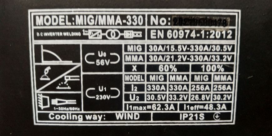 Сварочный инверторый полуавтомат Луч Профи MIG/MMA 330 M30012599 фото