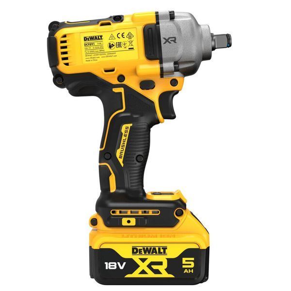 Гайковерт ударний акумуляторний безщітковий DeWALT DCF891P2T DCF891P2T фото