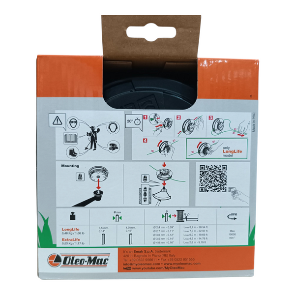 Косильная головка/шпуля Oleo-Mac (Emak) LOAD&GO 130 "EXTRALIFE" 63129015 фото