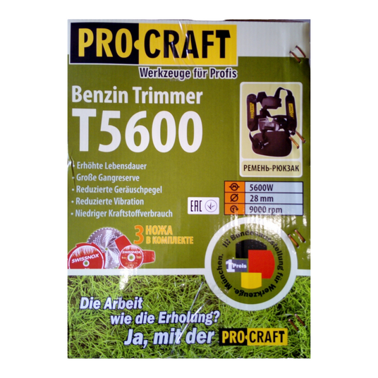Купить бензокосу Procraft T5600 (4 тактная) по низкой цене