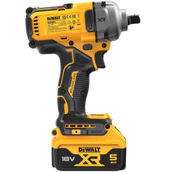 Гайковерт ударный аккумуляторный бесщёточный DeWALT DCF892P2T DCF892P2T фото