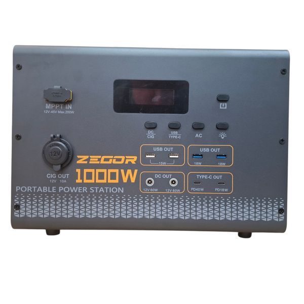 Портативная зарядная станция ZEGOR YC1100 1008 Вт&middot;ч, 1000 Вт, LiFePO4, чистая синусоида ZEGOR-YC1100-1008-LFP фото
