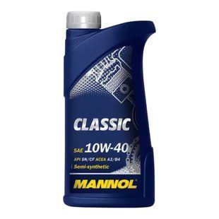Масло моторне напівсинтетичне 4Т 10W-40 1л, Classic API SN/SM/CF 7501 MANNOL Німеччина MANNOL фото