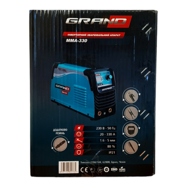 Сварочный инвертор Grand ММА-330 Professional M30012544 фото