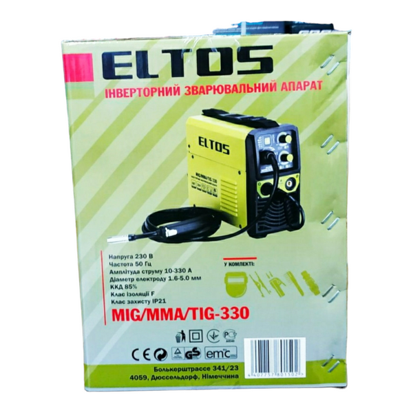 Сварочный аппарат инверторный полуавтомат Eltos MIG/MMA/TIG-330 M30012437 фото