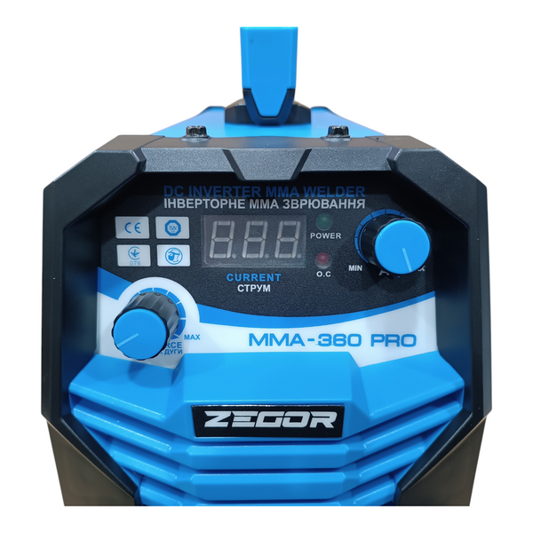 Зварювальний апарат інверторного типу ZEGOR MMA-360 PRO 6.2 кВт IGBT ZEGOR MMA-360 фото
