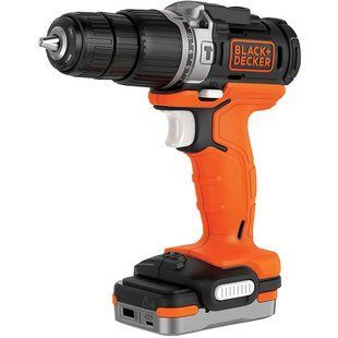 Дриль-шурупокрут акумуляторний безщітковий ударний BLACK+DECKER BDCHD12S1 BDCHD12S1 фото